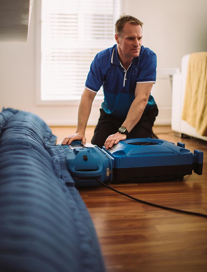 Timber floor drying Flood Fixers Adelaide